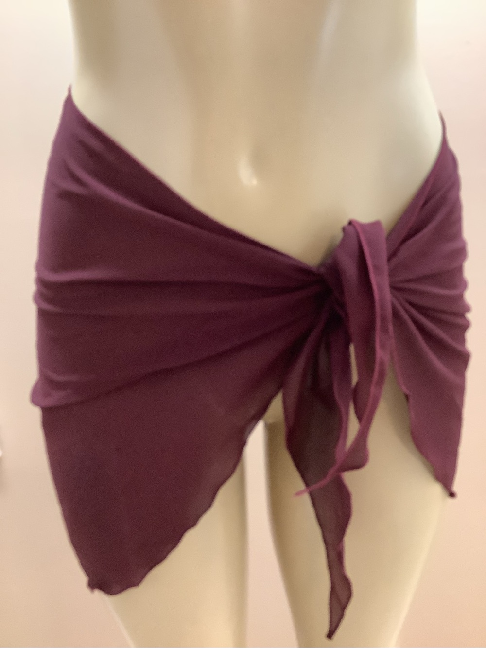 Zuliana Beach Cover Up/Sarong Skirt With Ruffle Trim Made in USA. New NoTag